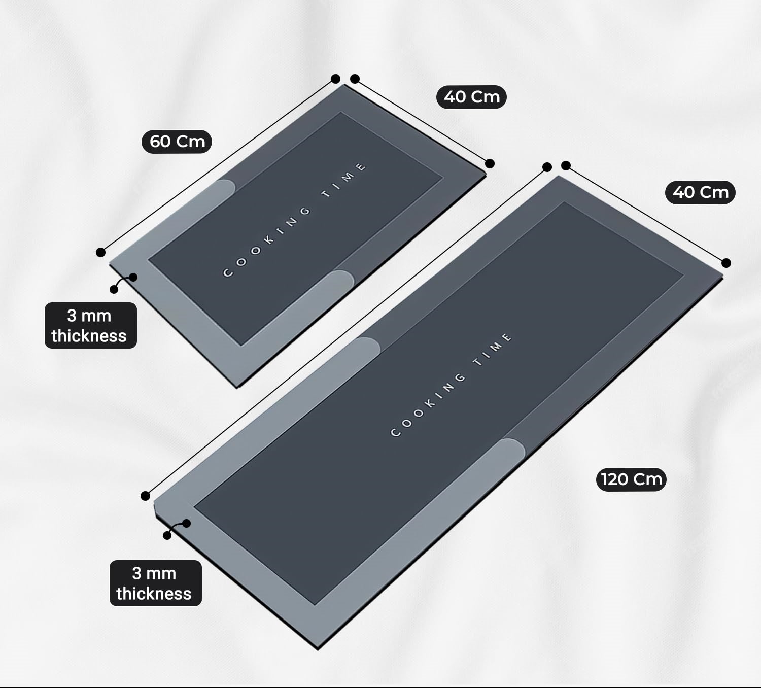 2 Pcs Kitchen Mats Set