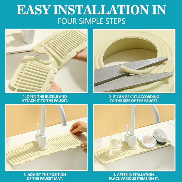 drying™ Faucet Splash Guard & Drainage Mat
